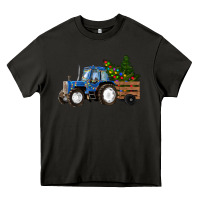 Asphalt Christmas farm tractor Heavy Core Tee - RanaPortraitStore
