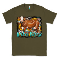 Army Green Western Heifer Please Simmental Cow Classic Tee - LillyAllenDesigns