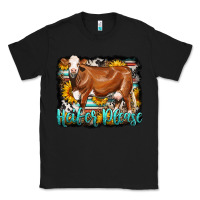 Black Western Heifer Please Simmental Cow Classic Tee - LillyAllenDesigns