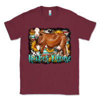 Burgundy Western Heifer Please Simmental Cow Classic Tee - LillyAllenDesigns