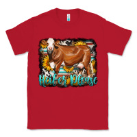 Red Western Heifer Please Simmental Cow Classic Tee - LillyAllenDesigns