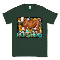 Sports Green Western Heifer Please Simmental Cow Classic Tee - LillyAllenDesigns