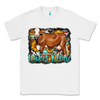 White Western Heifer Please Simmental Cow Classic Tee - LillyAllenDesigns
