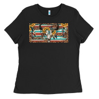 Black Boho bull skull and serape Ladies Tee - RanaPortraitStore