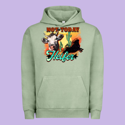Not Today Heifer Urban Hoodie Designed By Howdyjamesfarm