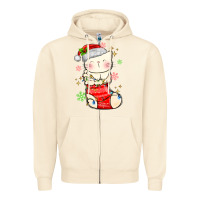 Sandshell christmas cat in Zipper Hoodie - MaliasSmallBusiness