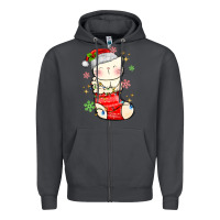 Smoke christmas cat in Zipper Hoodie - MaliasSmallBusiness