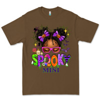Cacao Spooky Mini Halloween Messy Bun Premium Tee - texasbilliewilder
