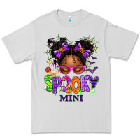 Dove Grey Spooky Mini Halloween Messy Bun Premium Tee - texasbilliewilder
