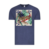 Vintage Denim statue of liberty leopard Vintage Tee - BundleAndBundleShop