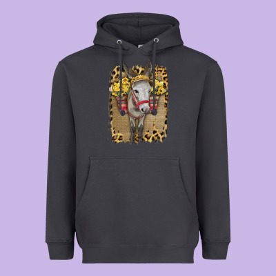 Donkey With Sunflowers Heavyweight Hoodie Designed By Bettercallsaul