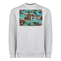 Western Cowhide And Leopard With Turquoise Background Heavyweight Sweatshirt | Teevron