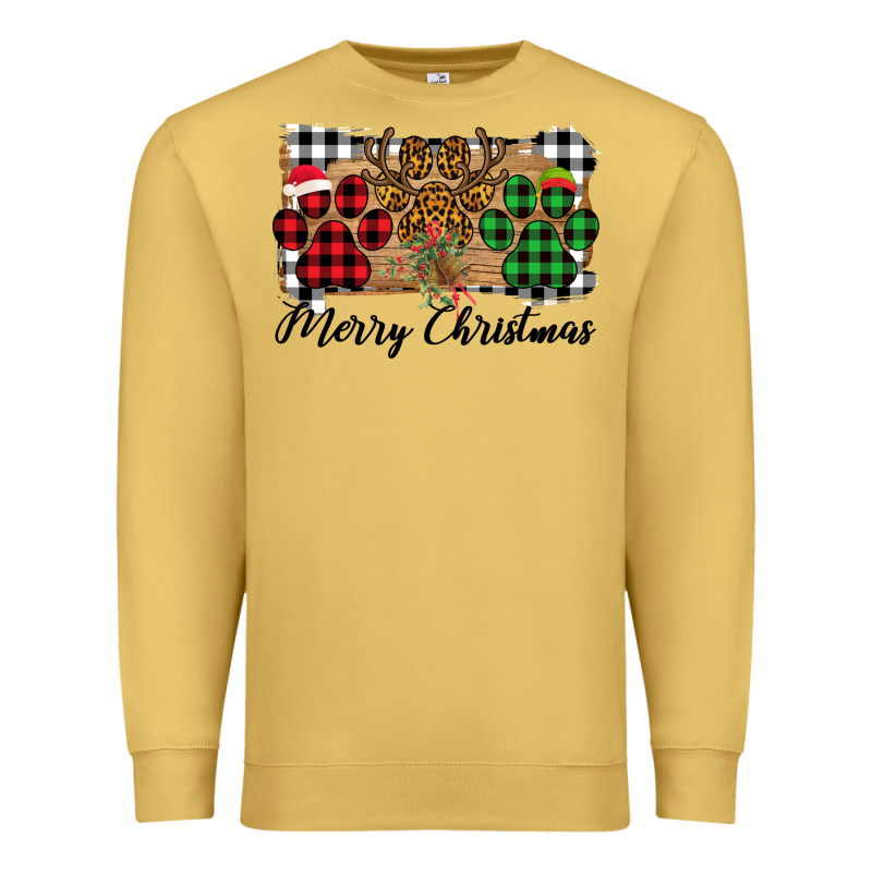 Merry Christmas Paws Premium Sweatshirt by Bettercallsaul | Teevron