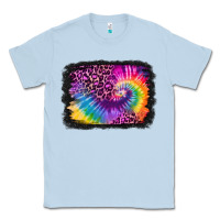 Dusty Blue tie dye leopard glitter background Classic Tee - Jasminsmagicworld