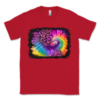 Red tie dye leopard glitter background Classic Tee - Jasminsmagicworld