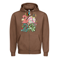 Chestnut 2024 happy new year Zipper Hoodie - MaliasSmallBusiness