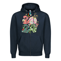 Navy 2024 happy new year Zipper Hoodie - MaliasSmallBusiness