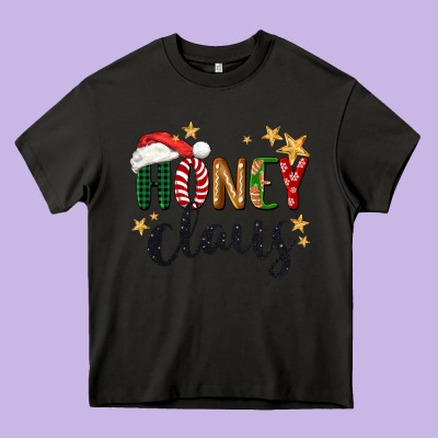 Honey Claus Christmas Heavy Core Tee Designed By Barkaloodesign