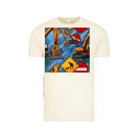 Vintage Arctic excavator seamless pattern Vintage Tee - BundleAndBundleShop