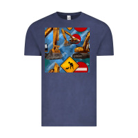 Excavator Seamless Pattern Vintage Tee | Teevron