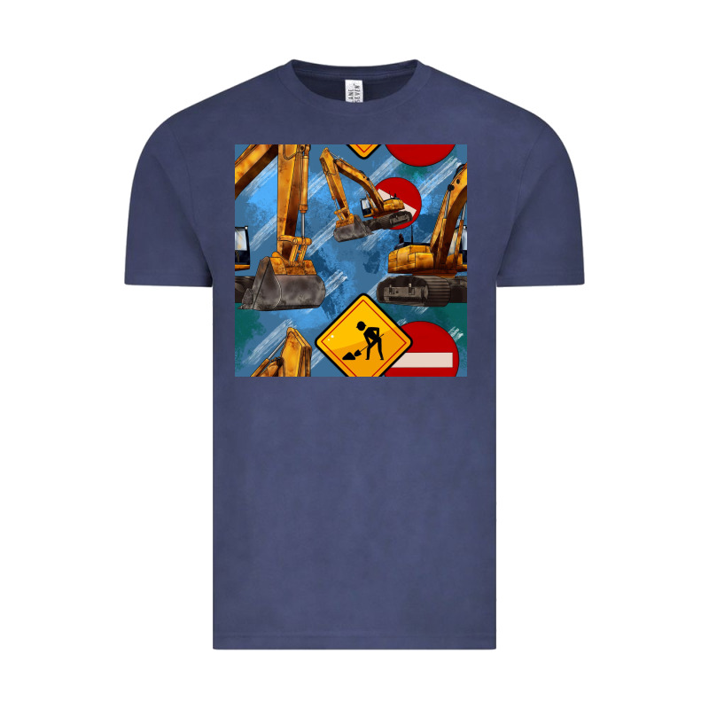 Excavator Seamless Pattern Vintage Tee by BundleAndBundleShop | Teevron
