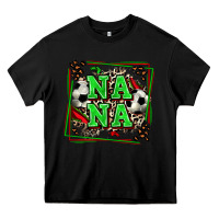 Black soccer nana with leopard Heavy Core Tee - Zillion Design Studio