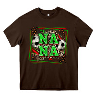 Chocolate Brown soccer nana with leopard Heavy Core Tee - Zillion Design Studio