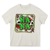 Cream soccer nana with leopard Heavy Core Tee - Zillion Design Studio