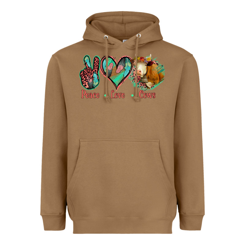 Peace Love Cows Heavyweight Hoodie by Bettercallsaul | Teevron