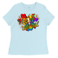 Baby Blue pride bee with daisy lgbtq Ladies Tee - texasbilliewilder