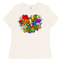 Bone pride bee with daisy lgbtq Ladies Tee - texasbilliewilder