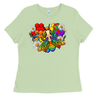 Matcha pride bee with daisy lgbtq Ladies Tee - texasbilliewilder