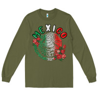 Army Green mexico Long Sleeve Tee - MaliasSmallBusiness