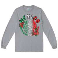 Heather Grey mexico Long Sleeve Tee - MaliasSmallBusiness