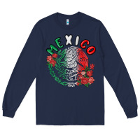 Navy mexico Long Sleeve Tee - MaliasSmallBusiness