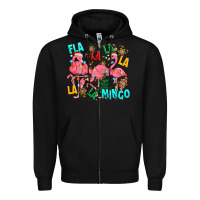 Black christmas fla la la la la mingo Zipper Hoodie - MaliasSmallBusiness