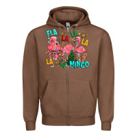 Chestnut christmas fla la la la la mingo Zipper Hoodie - MaliasSmallBusiness