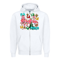 White christmas fla la la la la mingo Zipper Hoodie - MaliasSmallBusiness