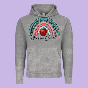 Second Grade Rainbow Vintage Hoodie Designed By Ranaportraitstore