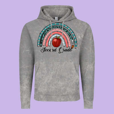 Second Grade Rainbow Vintage Hoodie Designed By Ranaportraitstore