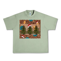 Oil Green Christmas trees leopard Urban Heavy Tee - AdoDesignShop