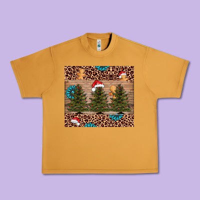 Christmas Trees Leopard Urban Heavy Tee Designed By Adodesignshop