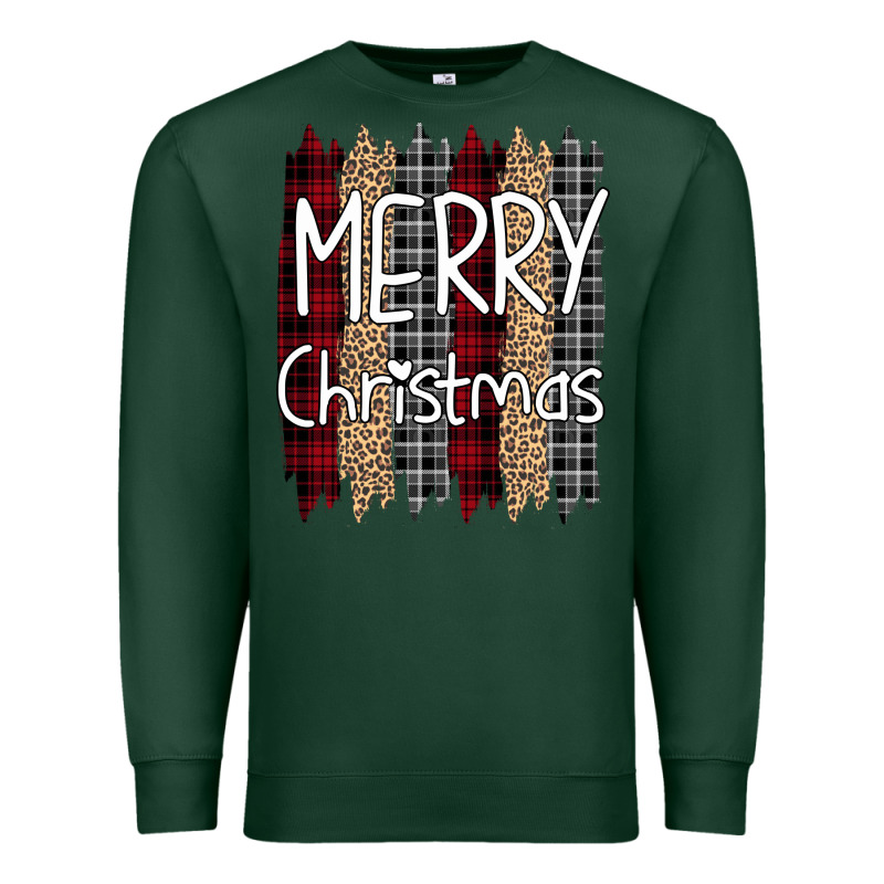 Merry Christmas Leopard Print Premium Sweatshirt by Bettercallsaul | Teevron