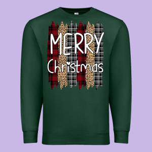 Merry Christmas Leopard Print Premium Sweatshirt Designed By Bettercallsaul