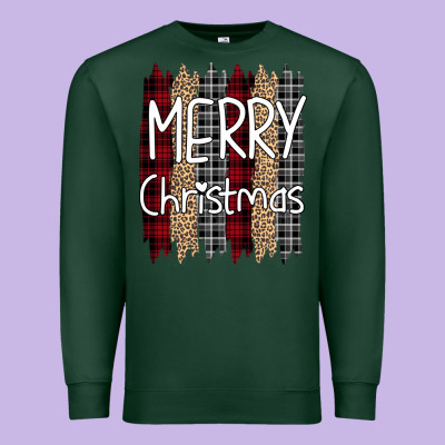 Merry Christmas Leopard Print Premium Sweatshirt Designed By Bettercallsaul