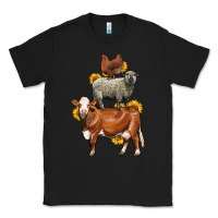 Black farm animals stack Classic Tee - LillyAllenDesigns