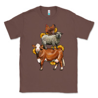 Chestnut farm animals stack Classic Tee - LillyAllenDesigns