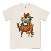 Natural farm animals stack Classic Tee - LillyAllenDesigns