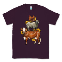 Plum farm animals stack Classic Tee - LillyAllenDesigns