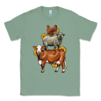 Sage farm animals stack Classic Tee - LillyAllenDesigns